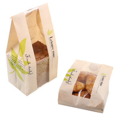 Premium Related Products Food Kraft Paper Bag Food Kraft Paper Bag Customizable Logo Kraft Paper Bag flat Handles